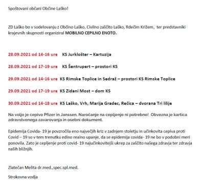 Mobilna cepilna enota v občini Laško